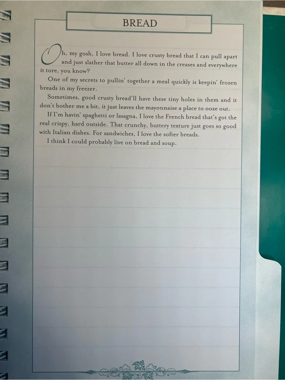 Paula Deen Kitchen Wisdom Recipe Journal